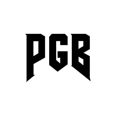 Teknoloji şirketi için PGB mektup logosu tasarımı. PGB logo tasarımı siyah ve beyaz renk kombinasyonu. PGB logosu, PGB vektörü, PGB tasarımı, PGB simgesi, PGB alfabesi. PGB tipografi logosu tasarımı