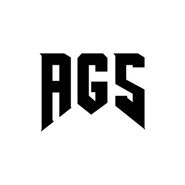 Teknoloji şirketi için AGS mektup logosu tasarımı. AGS logosu siyah ve beyaz renk kombinasyonu tasarladı. AGS logosu, AGS vektörü, AGS tasarımı, AGS simgesi, AGS alfabesi. AGS tipografi logosu tasarımı.