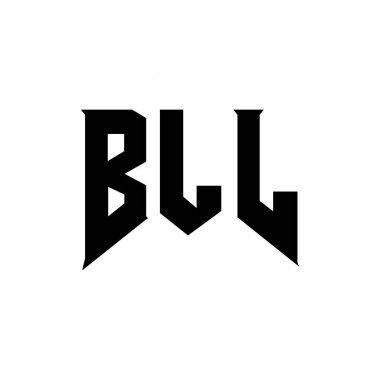Teknoloji şirketi için BLL mektup logosu tasarımı. BLL logo tasarımı siyah ve beyaz renk kombinasyonu. BLL logosu, BLL vektörü, BLL tasarımı, BLL simgesi, BLL alfabesi. BLL tipografi logosu tasarımı.