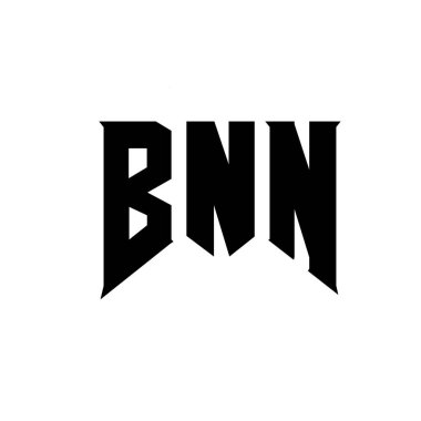 BNN letter logo design for technology company. BNN logo design black and white color combination. BNN logo, BNN vector, BNN design, BNN icon, BNN alphabet. BNN typography logo design. clipart