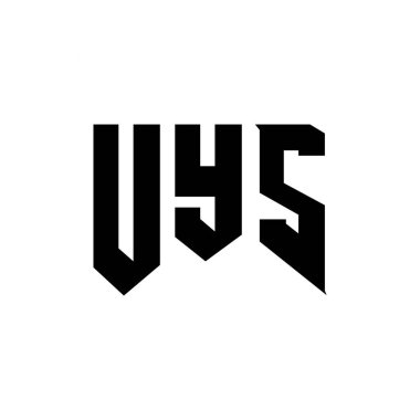 Teknoloji şirketi için UYS mektup logosu tasarımı. UYS logo tasarımı siyah ve beyaz renk kombinasyonu. UYS logosu, UYS vektörü, UYS tasarımı, UYS simgesi, UYS alfabesi. UYS tipografi logosu tasarımı