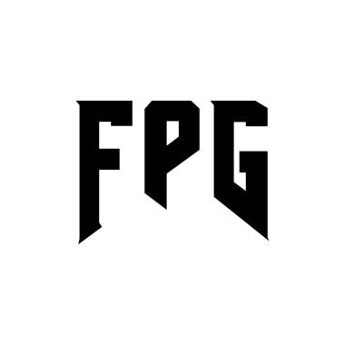 Teknoloji şirketi için FPG harf logosu tasarımı. FPG logo tasarımı siyah ve beyaz renk kombinasyonu. FPG logosu, FPG vektörü, FPG tasarımı, FPG simgesi, FPG alfabesi. FPG tipografi logo tasarımı
