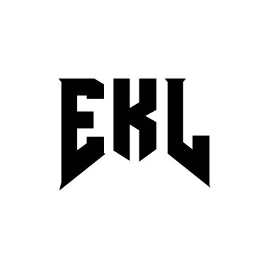 Teknoloji şirketi için EKL mektup logosu tasarımı. EKL logo tasarımı siyah ve beyaz renk kombinasyonu. EKL logosu, EKL vektörü, EKL tasarımı, EKL simgesi, EKL alfabesi. EKL tipografi logosu tasarımı