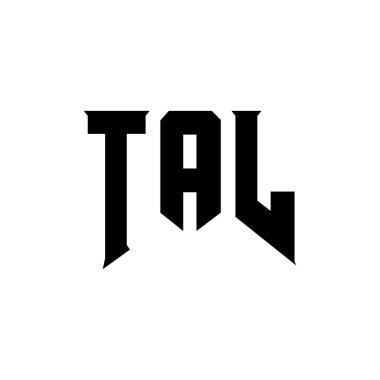 Teknoloji şirketi için TAL mektup logosu tasarımı. TAL logo tasarımı siyah ve beyaz renk kombinasyonu. TAL logosu, TAL vektörü, TAL tasarımı, TAL simgesi, TAL alfabesi. TAL tipografi logosu tasarımı