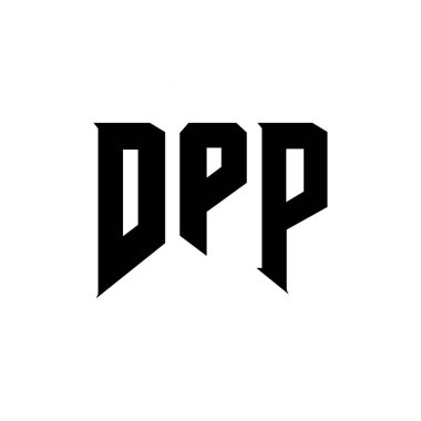 Teknoloji şirketi için DPP mektup logosu tasarımı. DPP logo tasarımı siyah ve beyaz renk kombinasyonu. DPP logosu, DPP vektörü, DPP tasarımı, DPP simgesi, DPP alfabesi. DPP tipografi logosu tasarımı