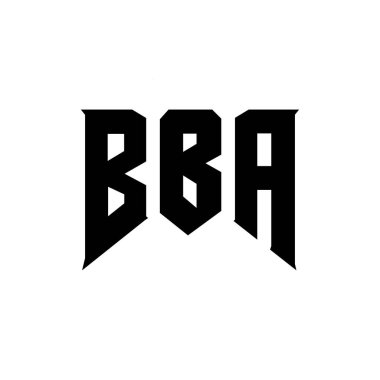 Teknoloji şirketi için BBA mektup logosu tasarımı. BBA logo tasarımı siyah-beyaz renk kombinasyonu. BBA logosu, BBA vektörü, BBA tasarımı, BBA simgesi, BBA alfabesi. BBA tipografi logosu tasarımı.