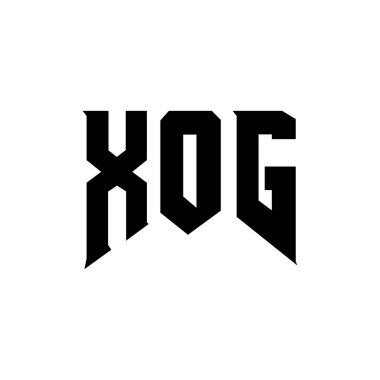 Teknoloji şirketi için XOG harf logosu tasarımı. XOG logo tasarımı siyah ve beyaz renk kombinasyonu. XOG logosu, XOG vektörü, XOG tasarımı, XOG simgesi, XOG alfabesi. XOG tipografi logo tasarımı