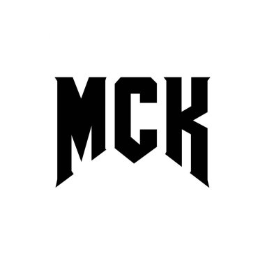 Teknoloji şirketi için MCK mektup logosu tasarımı. MCK logo tasarımı siyah ve beyaz renk kombinasyonu. MCK logosu, MCK vektörü, MCK tasarımı, MCK simgesi, MCK alfabesi. MCK tipografi logosu tasarımı