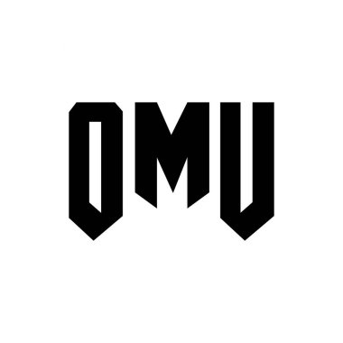 Teknoloji şirketi için OMU mektup logosu tasarımı. OMU logosu siyah-beyaz renk kombinasyonu tasarladı. OMU logosu, OMU vektörü, OMU dizaynı, OMU simgesi, OMU alfabesi. OMU tipografi logosu tasarımı