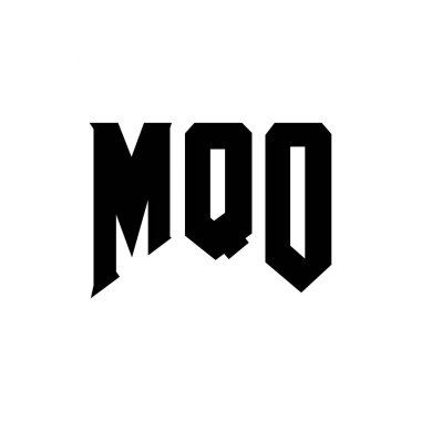 Teknoloji şirketi için MQO harf logosu tasarımı. MQO logo tasarımı siyah ve beyaz renk kombinasyonu. MQO logosu, MQO vektörü, MQO tasarımı, MQO simgesi, MQO alfabesi. MQO tipografi logosu tasarımı