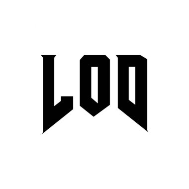 Teknoloji şirketi için LOD mektup logosu tasarımı. LOD logo tasarımı siyah ve beyaz renk kombinasyonu. LOD logosu, LOD vektörü, LOD tasarımı, LOD simgesi, LOD alfabesi. LOD tipografi logosu tasarımı