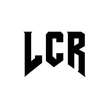 Teknoloji şirketi için LCR harf logosu tasarımı. LCR logo tasarımı siyah ve beyaz renk kombinasyonu. LCR logosu, LCR vektörü, LCR tasarımı, LCR simgesi, LCR alfabesi. LCR tipografi logosu tasarımı