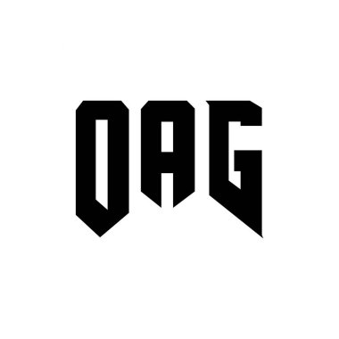 Teknoloji şirketi için OAG harf logosu tasarımı. OAG logo tasarımı siyah ve beyaz renk kombinasyonu. OAG logosu, OAG vektörü, OAG tasarımı, OAG simgesi, OAG alfabesi. OAG tipografi logo tasarımı
