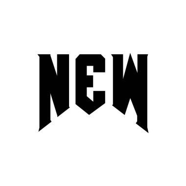 Teknoloji şirketi için yeni harf logosu tasarımı. Yeni logo siyah beyaz kombinasyonu tasarladı. Yeni logo, yeni vektör, yeni tasarım, yeni simge, yeni alfabe. Yeni tipografi logosu tasarımı