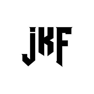 Teknoloji şirketi için JKF mektup logosu tasarımı. JKF logo tasarımı siyah ve beyaz renk kombinasyonu. JKF logosu, JKF vektörü, JKF tasarımı, JKF simgesi, JKF alfabesi. JKF tipografi logosu tasarımı