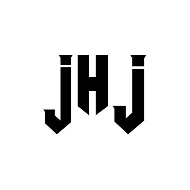 JHJ teknoloji şirketi için mektup logosu tasarımı. JHJ logo tasarımı siyah ve beyaz renk kombinasyonu. JHJ logosu, JHJ vektörü, JHJ tasarımı, JHJ simgesi, JHJ alfabesi. JHJ tipografi logosu tasarımı