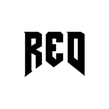 Teknoloji şirketi için kırmızı harf logosu tasarımı. Kırmızı logo siyah-beyaz renk kombinasyonu tasarladı. Kırmızı logo, kırmızı vektör, kırmızı tasarım, kırmızı simge, kırmızı alfabe. Kırmızı tipografi logosu tasarımı