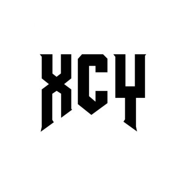 Teknoloji şirketi için XCY harf logosu tasarımı. XCY logo tasarımı siyah ve beyaz renk kombinasyonu. XCY logosu, XCY vektörü, XCY tasarımı, XCY simgesi, XCY alfabesi. XCY tipografi logosu tasarımı