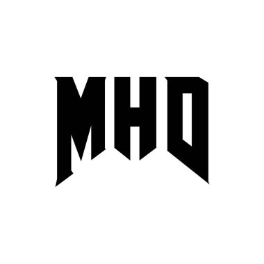 MHD letter logo design for technology company. MHD logo design black and white color combination. MHD logo, MHD vector, MHD design, MHD icon, MHD alphabet. MHD typography logo design clipart