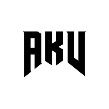 Teknoloji şirketi için AKV mektup logosu tasarımı. AKV logo tasarımı siyah ve beyaz renk kombinasyonu. AKV logosu, AKV vektörü, AKV tasarımı, AKV simgesi, AKV alfabesi. AKV tipografi logosu tasarımı.