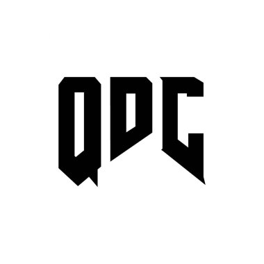 Teknoloji şirketi için QDC mektup logosu tasarımı. QDC logo tasarımı siyah ve beyaz renk kombinasyonu. QDC logosu, QDC vektörü, QDC tasarımı, QDC simgesi, QDC alfabesi. QDC tipografi logosu tasarımı