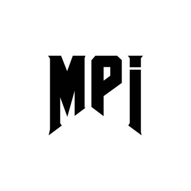 Teknoloji şirketi için MPI mektup logosu tasarımı. MPI logo tasarımı siyah ve beyaz renk kombinasyonu. MPI logosu, MPI vektörü, MPI tasarımı, MPI simgesi, MPI alfabesi. MPI tipografi logosu tasarımı