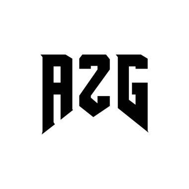 Teknoloji şirketi için AZG harf logosu tasarımı. AZG logo tasarımı siyah ve beyaz renk kombinasyonu. AZG logosu, AZG vektörü, AZG dizaynı, AZG simgesi, AZG alfabesi. AZG tipografi logosu tasarımı.