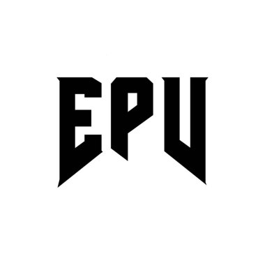 Teknoloji şirketi için EPV mektup logosu tasarımı. EPV logo tasarımı siyah ve beyaz renk kombinasyonu. EPV logosu, EPV vektörü, EPV tasarımı, EPV simgesi, EPV alfabesi. EPV tipografi logosu tasarımı