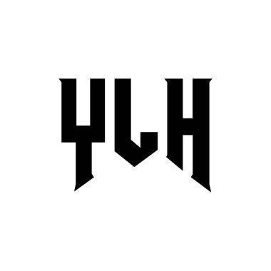 Teknoloji şirketi için YLH harf logosu tasarımı. YLH logo tasarımı siyah ve beyaz renk kombinasyonu. YLH logosu, YLH vektörü, YLH dizaynı, YLH simgesi, YLH alfabesi. YLH tipografi logosu tasarımı