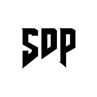 Teknoloji şirketi için SDP harf logosu tasarımı. SDP logo tasarımı siyah ve beyaz renk kombinasyonu. SDP logosu, SDP vektörü, SDP tasarımı, SDP simgesi, SDP alfabesi. SDP tipografi logosu tasarımı