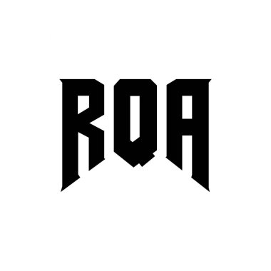 Teknoloji şirketi için RQA mektup logosu tasarımı. RQA logo tasarımı siyah-beyaz renk kombinasyonu. RQA logosu, RQA vektörü, RQA tasarımı, RQA simgesi, RQA alfabesi. RQA tipografi logosu tasarımı