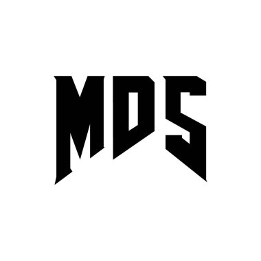 Teknoloji şirketi için MDS mektup logosu tasarımı. MDS logo tasarımı siyah ve beyaz renk kombinasyonu. MDS logosu, MDS vektörü, MDS tasarımı, MDS simgesi, MDS alfabesi. MDS tipografi logosu tasarımı