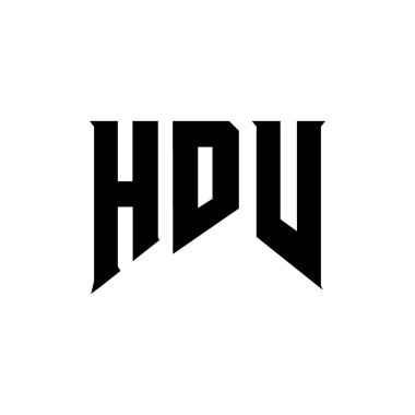 Teknoloji şirketi için HDV harf logosu tasarımı. HDV logo tasarımı siyah ve beyaz renk kombinasyonu. HDV logosu, HDV vektörü, HDV tasarımı, HDV simgesi, HDV alfabesi. HDV tipografi logosu tasarımı