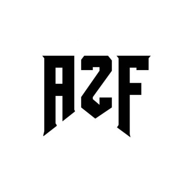 Teknoloji şirketi için HZF mektup logosu tasarımı. HZF logosu siyah-beyaz renk kombinasyonu tasarladı. HZF logosu, HZF vektörü, HZF tasarımı, HZF simgesi, HZF alfabesi. HZF tipografi logosu tasarımı