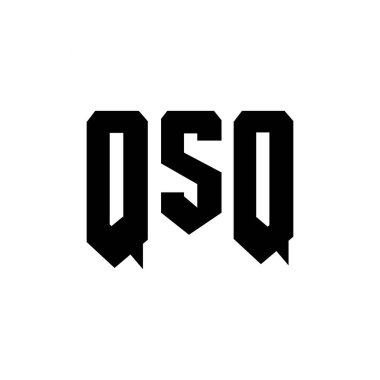 Teknoloji şirketi için QSQ harf logosu tasarımı. QSQ logo tasarımı siyah ve beyaz renk kombinasyonu. QSQ logosu, QSQ vektörü, QSQ dizaynı, QSQ simgesi, QSQ alfabesi. QSQ tipografi logosu tasarımı