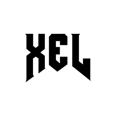 Teknoloji şirketi için XEL harf logosu tasarımı. XEL logosu siyah ve beyaz renk kombinasyonu tasarladı. XEL logosu, XEL vektörü, XEL tasarımı, XEL simgesi, XEL alfabesi. XEL tipografi logosu tasarımı