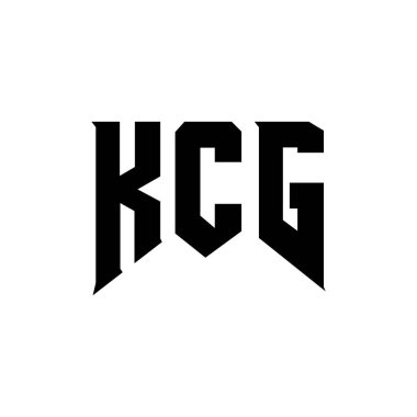 Teknoloji şirketi için KCG harf logosu tasarımı. KCG logo tasarımı siyah ve beyaz renk kombinasyonu. KCG logosu, KCG vektörü, KCG tasarımı, KCG simgesi, KCG alfabesi. KCG tipografi logo tasarımı