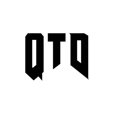 Teknoloji şirketi için QTD harf logosu tasarımı. QTD logo tasarımı siyah ve beyaz renk kombinasyonu. QTD logosu, QTD vektörü, QTD tasarımı, QTD simgesi, QTD alfabesi. QTD tipografi logosu tasarımı