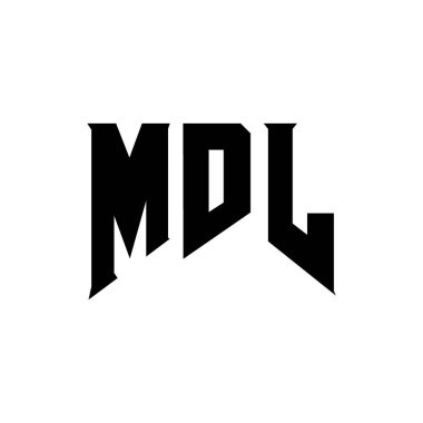 Teknoloji şirketi için MDL harf logosu tasarımı. MDL logo tasarımı siyah ve beyaz renk kombinasyonu. MDL logosu, MDL vektörü, MDL tasarımı, MDL simgesi, MDL alfabesi. MDL tipografi logosu tasarımı