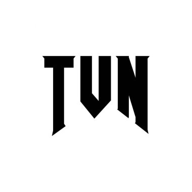 Teknoloji şirketi için TVN harf logosu tasarımı. TVN logo tasarımı siyah ve beyaz renk kombinasyonu. TVN logosu, TVN vektörü, TVN dizaynı, TVN simgesi, TVN alfabesi. TVN tipografi logosu tasarımı