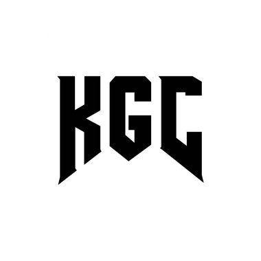 Teknoloji şirketi için KGC mektup logosu tasarımı. KGC logo tasarımı siyah ve beyaz renk kombinasyonu. KGC logosu, KGC vektörü, KGC tasarımı, KGC simgesi, KGC alfabesi. KGC tipografi logosu tasarımı