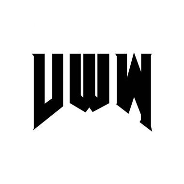 Teknoloji şirketi için VWW harf logosu tasarımı. VWW logo tasarımı siyah ve beyaz renk kombinasyonu. VWW logosu, VWW vektörü, VWW tasarımı, VWW simgesi, VWW alfabesi. VWW tipografi logosu tasarımı