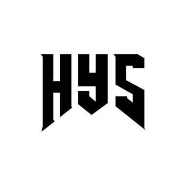 Teknoloji şirketi için HYS mektup logosu tasarımı. HYS logo tasarımı siyah ve beyaz renk kombinasyonu. HYS logosu, HYS vektörü, HYS tasarımı, HYS simgesi, HYS alfabesi. HYS tipografi logosu tasarımı