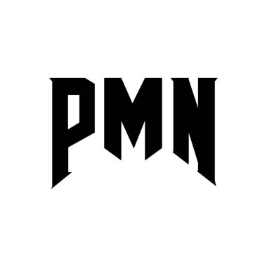 Teknoloji şirketi için PMN harf logosu tasarımı. PMN logo tasarımı siyah ve beyaz renk kombinasyonu. PMN logosu, PMN vektörü, PMN tasarımı, PMN simgesi, PMN alfabesi. PMN tipografi logosu tasarımı