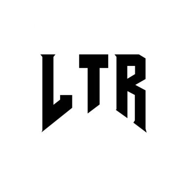 Teknoloji şirketi için LTR harf logosu tasarımı. LTR logo tasarımı siyah ve beyaz renk kombinasyonu. LTR logosu, LTR vektörü, LTR tasarımı, LTR simgesi, LTR alfabesi. LTR tipografi logosu tasarımı