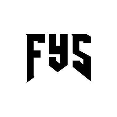 Teknoloji şirketi için FYS mektup logosu tasarımı. FYS logo tasarımı siyah ve beyaz renk kombinasyonu. FYS logosu, FYS vektörü, FYS tasarımı, FYS simgesi, FYS alfabesi. FYS tipografi logosu tasarımı