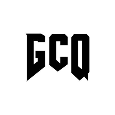 Teknoloji şirketi için GCQ harf logosu tasarımı. GCQ logo tasarımı siyah ve beyaz renk kombinasyonu. GCQ logosu, GCQ vektörü, GCQ tasarımı, GCQ simgesi, GCQ alfabesi. GCQ tipografi logosu tasarımı