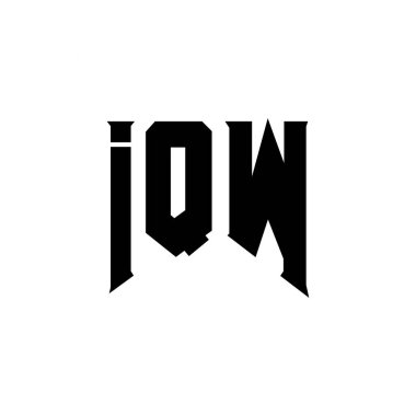 Teknoloji şirketi için IQW harf logosu tasarımı. IQW logo tasarımı siyah ve beyaz renk kombinasyonu. IQW logosu, IQW vektörü, IQW tasarımı, IQW simgesi, IQW alfabesi. IQW tipografi logosu tasarımı