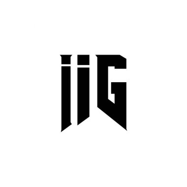 Teknoloji şirketi için IIG harf logosu tasarımı. IIG logo tasarımı siyah ve beyaz renk kombinasyonu. IIG logosu, IIG vektörü, IIG dizaynı, IIG simgesi, IIG alfabesi. IIG tipografi logosu tasarımı