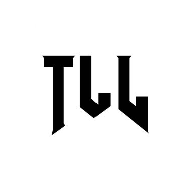 Teknoloji şirketi için TLL mektup logosu tasarımı. TLL logo tasarımı siyah ve beyaz renk kombinasyonu. TLL logosu, TLL vektörü, TLL tasarımı, TLL simgesi, TLL alfabesi. TLL tipografi logosu tasarımı